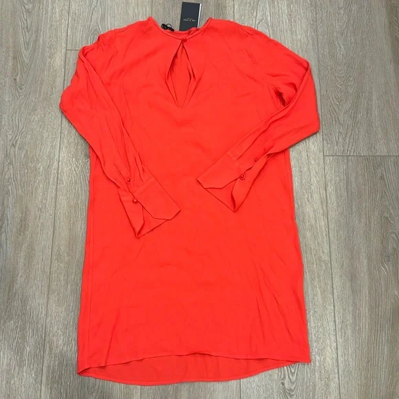 Rag & Bone Orange Chiffon Dress - Picture 1 of 3
